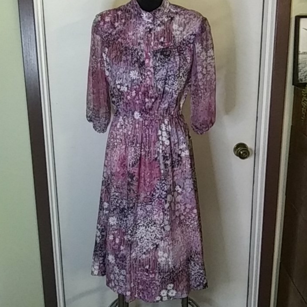 Vintage Floral Dress by Lady Carol of New York